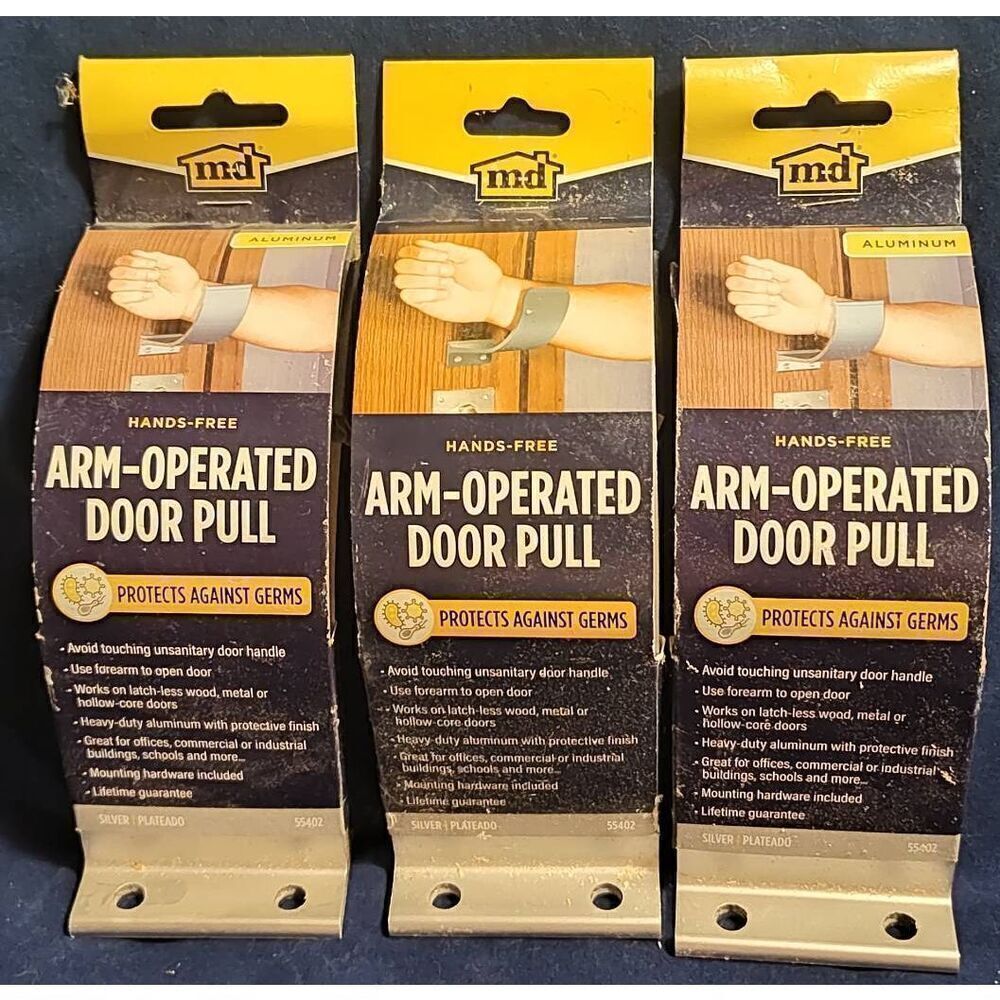 NEW MD Hands Free Arm Operated Door Pull Protects Against Germs 55402 - QTY 3